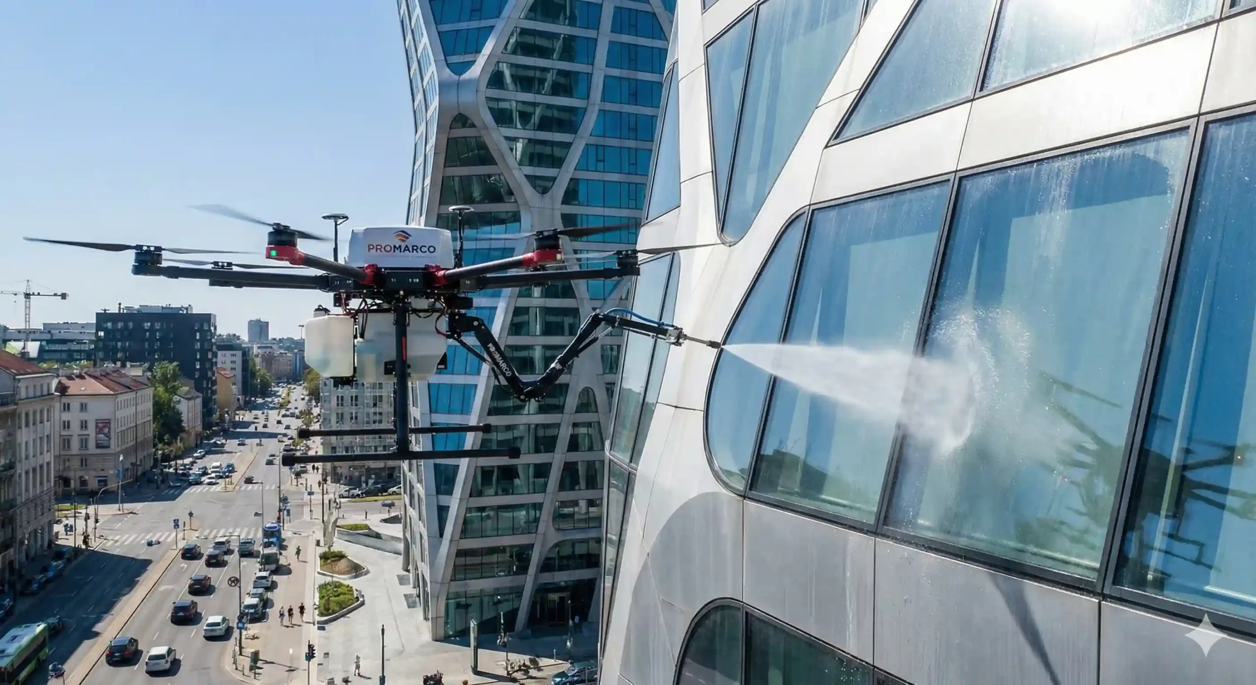 Limpieza en altura con dron