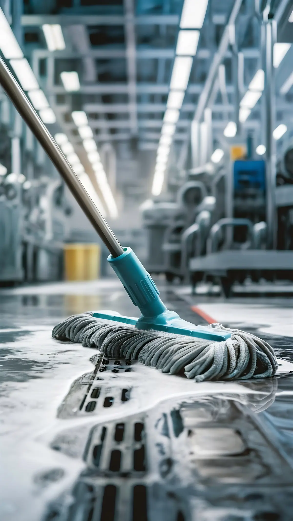 Servicio de limpieza técnica de pisos y aseo industrial en Santiago por Promarco.